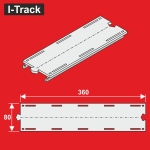 Hacker-Model HCTMC24360 - H0 - Gerade Segment, 1-gleisig für Märklin C, 80 x 360 mm (6 Stück)